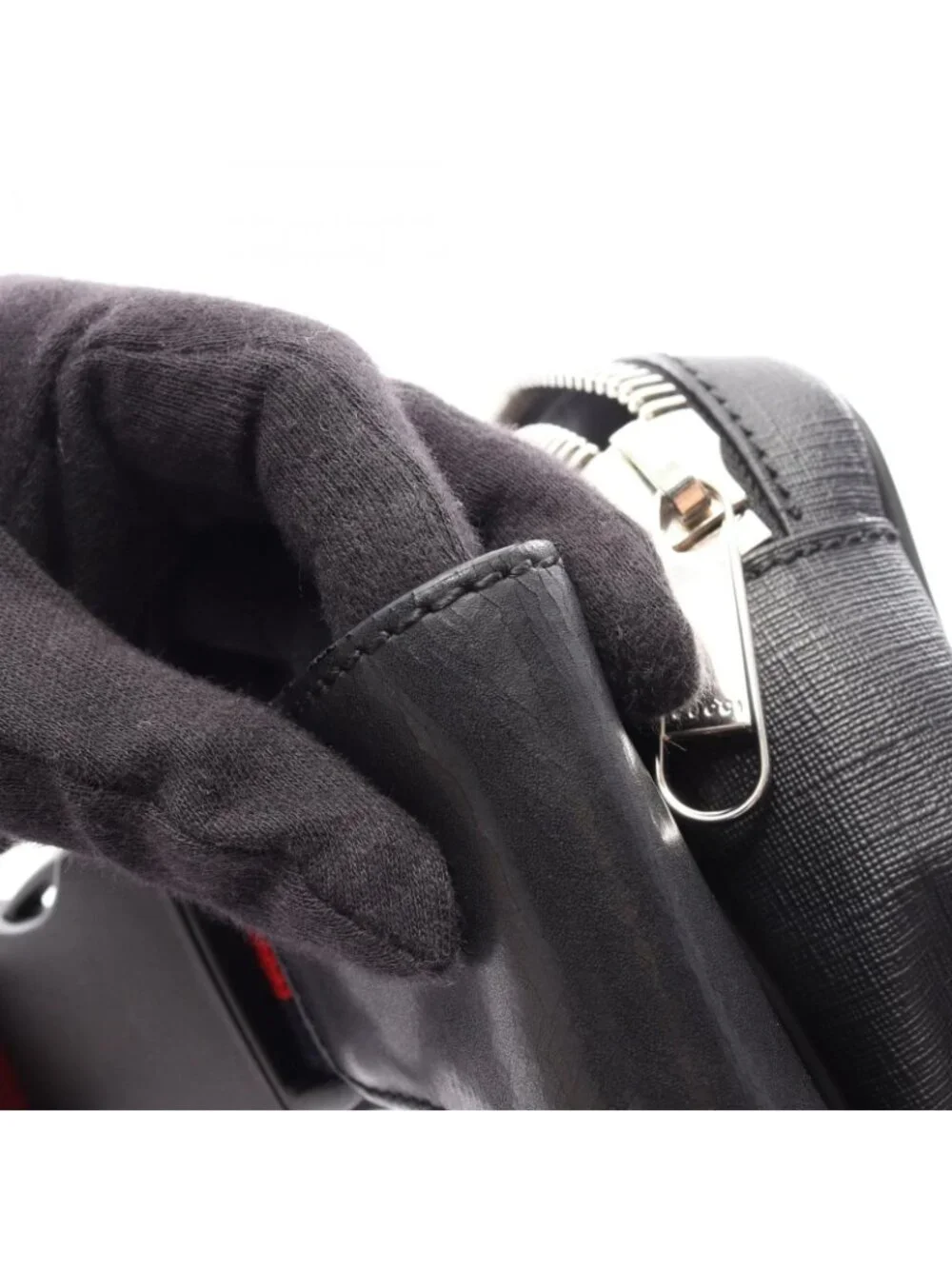 Gucci Waist Bag Soft GG Supreme Sherry Line Black Canvas Leather